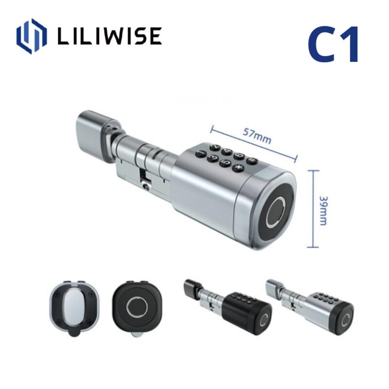 Liliwise Smart Lock S2B-C1 - Έξυπνη Κλειδαριά Πόρτας με Έλεγχο μέσω Εφαρμογής, Δακτυλικού Αποτυπώματος, Κάρτας RFID, Κωδικού και Κλειδιού